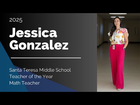At Gadsden ISD, we celebrate the dedication, passion, and commitment of outstanding educators who go above and beyond for their students. Ms. Gonzalez is a shining example of what it means to be an inspiring and impactful teacher.In this tribute video, colleagues and students share heartfelt messages about how Ms. Gonzalez has made a difference in the school community. Santa Teresa Middle School Teacher of the Year 2025 | Jessica Gonzalez