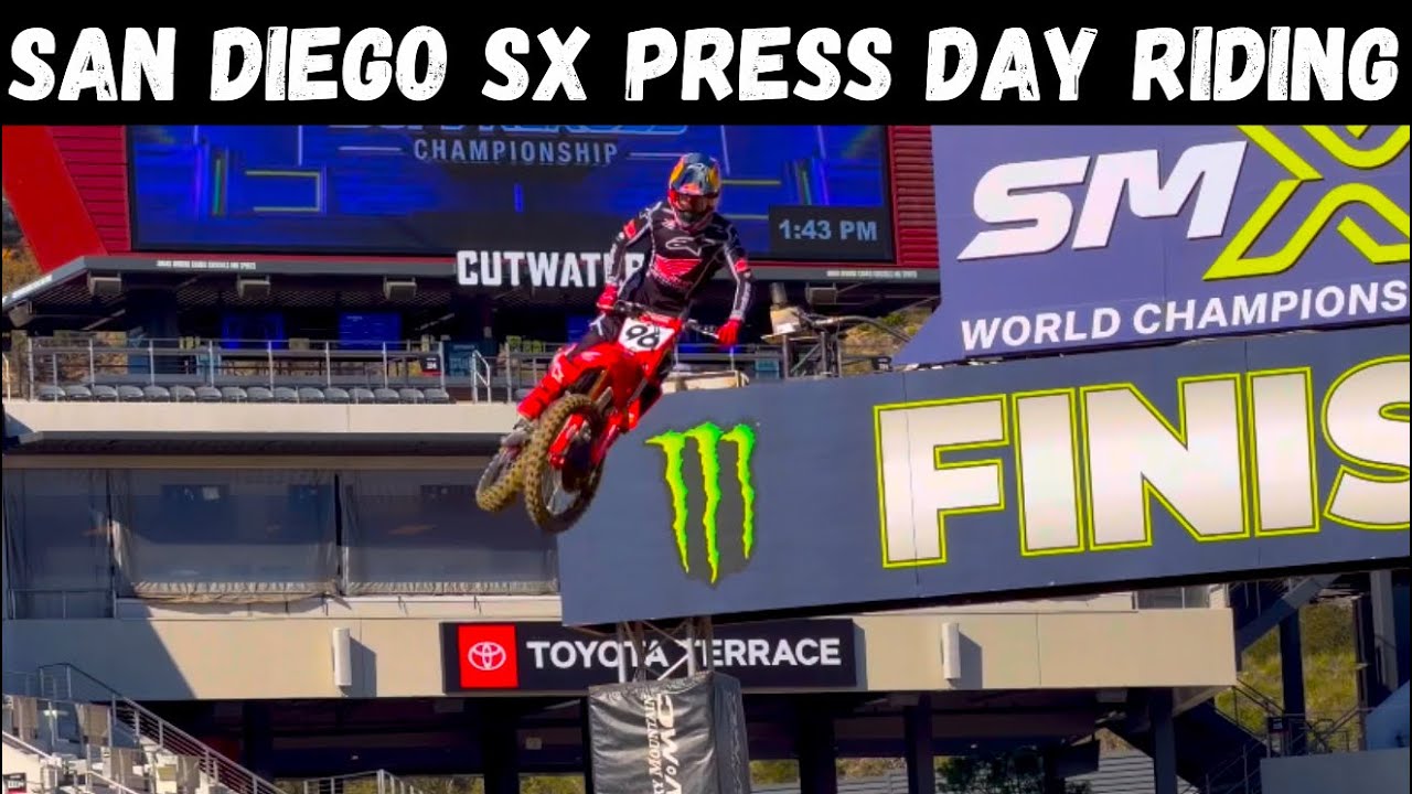 San Diego Supercross Press Day Riding - Hunta, Hymas, Savatgy, Mcelrath, Craig, ClubMX, PRMX & More