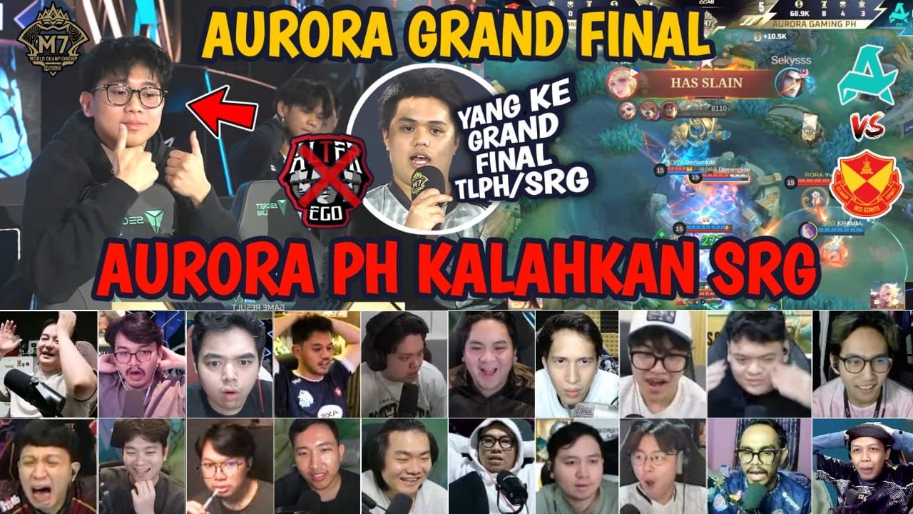 AURORA KE GRAND FINAL M7! REAKSI STREAMER AURORA PH VS SELANGOR RED GIANT M7 WORLD CHAMPIONSHIP!