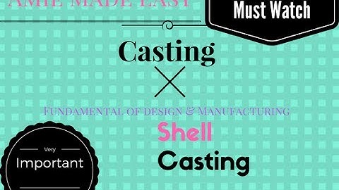 Shell Moulding - Amie section A Fdm Lecture