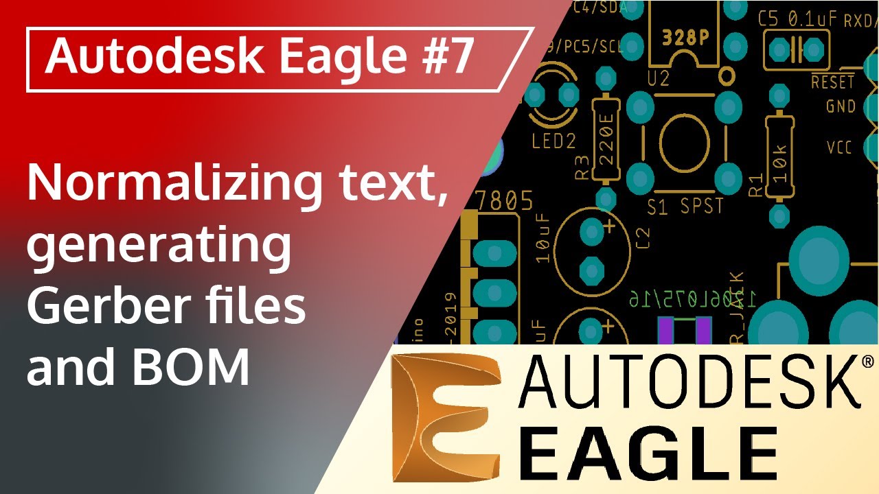 Autodesk Eagle | Normalizing generating Gerber files BOM - YouTube