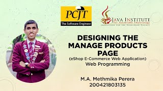 Designing Manage Products Page | Task 44 | E-shop Web Application | Java Institute
