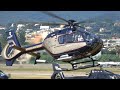 Stunning Airbus Helicopters H135 (EC135) take off landing at Cannes airport | helicopter