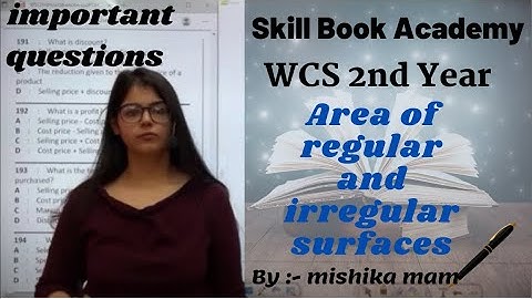 WCS Live Class-13 | Area of regular and irregular surfaces important questions -2 | ITI Exam 2021