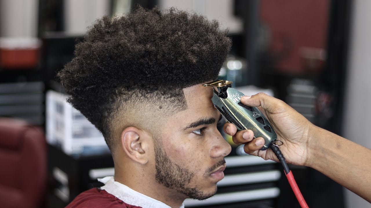 MENS HAIRCUT TUTORIAL: ANTHONY DAVIS DROP FADE - YouTube