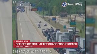 Officer injured, I-40 closed in AR after chase near bridge