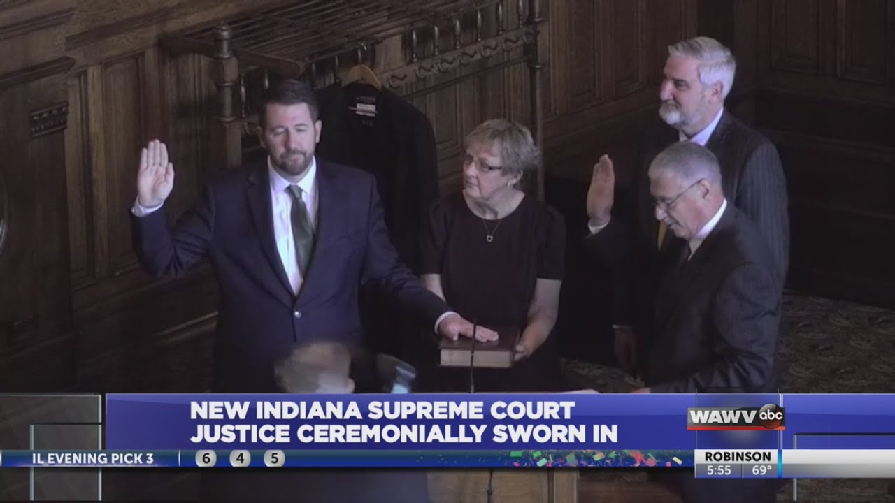 New Indiana Supreme Court Justice ceremonially sworn in - YouTube