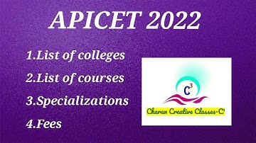 how to view list colleges, courses and fees for APICET 2022 | click here to view best colleges