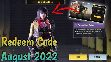 Call Of Duty Mobile Redeem Code August 2022 | Today Redeem Code Codm | New Redeem Code Codm 2022