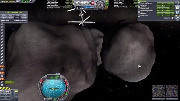 KSP Asteroid Docking at Station.