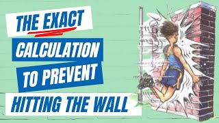 The Exact Calculations to Prevent Hitting the Wall in the Marathon