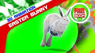 Green Screen Easter Bunny 3D Animation - PixelBoomCG