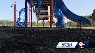 Surveillance video shows suspects who set fire to elementary school playground in Independence
