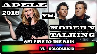 Adele & ModernTalking - Set Fire to The Rain ( ReMix ) / VU Цветомузыка V2.2 / VU Lichtorgel