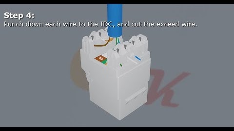 180° Punch Down keystone jack termination guide