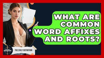 What Are Common Word Affixes And Roots? - The Daily Definition