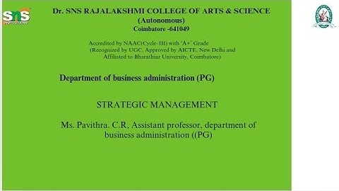 Ms. Pavithra. C. R, Assistant professor|MBA|SWOT Analysis|SNS Institutions