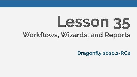 Dragonfly Daily 35 Workflows, Wizards, and Reports in Dragonfly (2020)