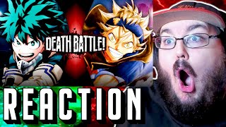 Deku VS Asta (My Hero Academia VS Black Clover) | DEATH BATTLE! REACTION!!!