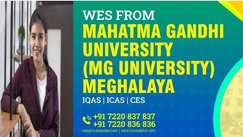 CCan Solutions | WES from MG university Meghalaya | WES from MGU Meghalaya | ECA verification