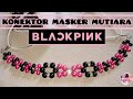 Konektor Masker Mutiara Warna Black & Pink | DIY simple mask connector beads