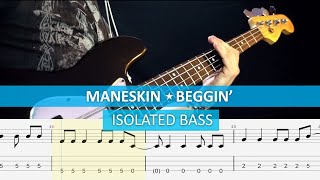 [isolated bass] Maneskin - Beggin' / bass cover / playalong with TAB