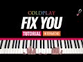 Como tocar "Fix you"(Coldplay) - Piano tutorial y partitura