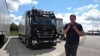 Probefahrt im Actros 3 1855 V8(was ein Klang) und im Actros 5 1863