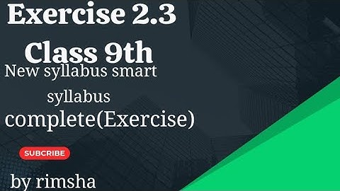 Class 9th|maths|exercise 2.3| new smart syllabus 🤓#maths 