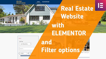 Real Estate Website with Filter option, made with Elementor.
