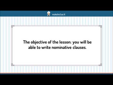 Daiktavardiniai sakiniai (Nominative Clauses)  - Mokslinčius.lt - Tavo mokytojas telefone !