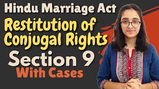 Hindu Marriage Act ||Restitution Of Conjugal Rights -Sec 9|| With Cases