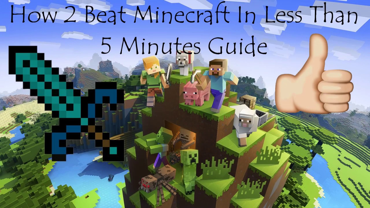 HOW TO BEAT MINECRAFT IN LESS THAN *5 MINUTES* GUIDE YouTube