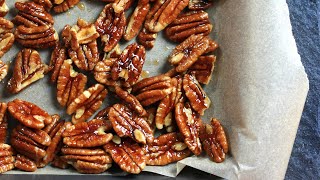 EASY CANDIED PECANS | Oven Baked, Refined Sugar Free, Crazy Good