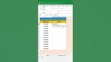 How to Convert Minutes into Years in #microsoft #excel #shorts