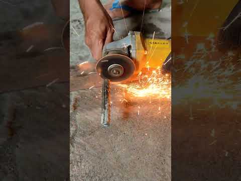 Cutting Steel Bar Using Grinder Satisfying Sound Shorts Trending Viral Asmr