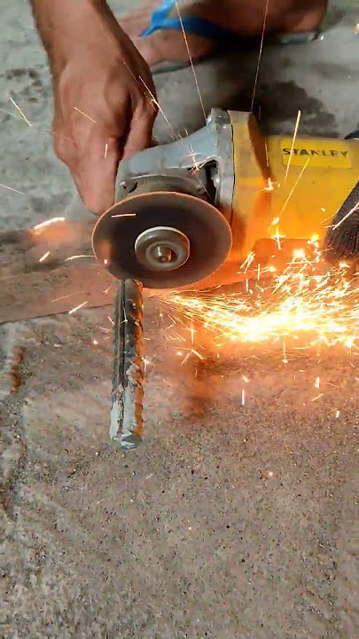 cutting Steel bar using grinder satisfying sound#shorts #trending #viral #asmr