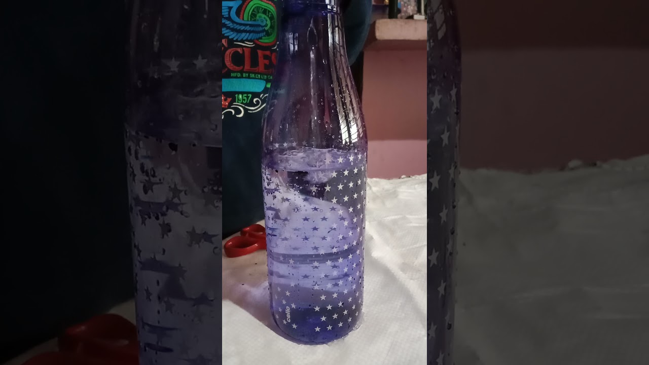 cleaning water bottle with drying agent 👌