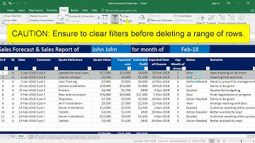 Excel 12 5 Some Tips on using Sales Forecast Template