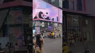 Panda 🐼 3D Billboard In China #China #Shorts