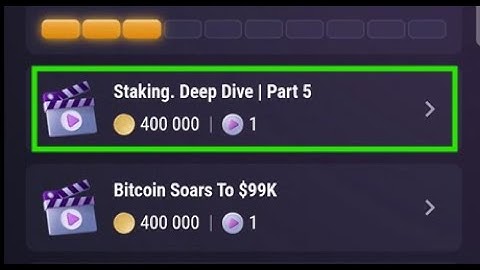 Staking. Deep Dive | Part 5 | Tapswap Code