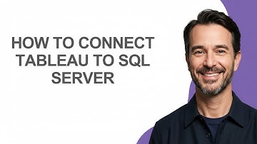 How to Connect Tableau to Sql Server - KevinHowTo