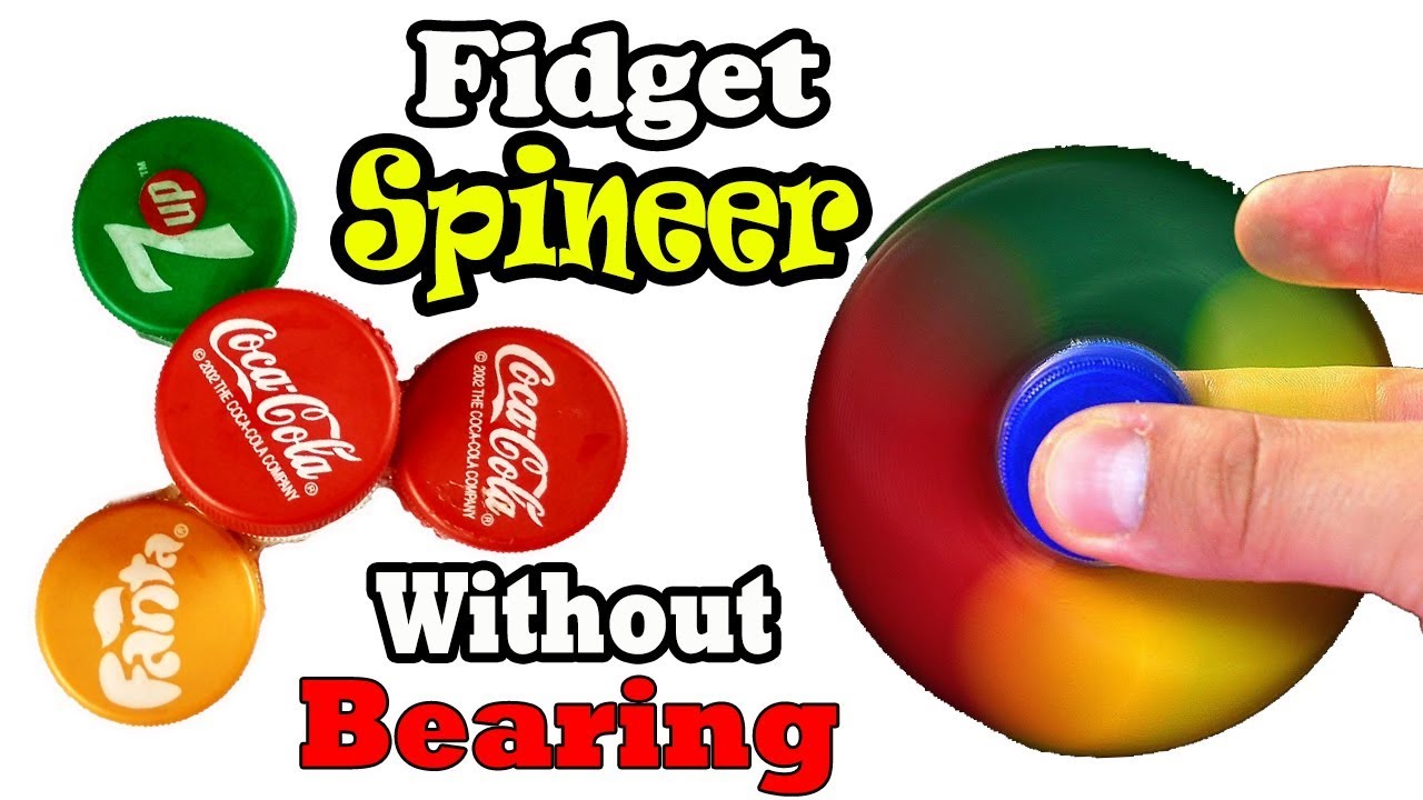 Diy Fidget Spinner Out Of Bottle Caps | How To Make A Fidget Spinner Without Bearings At Home ...