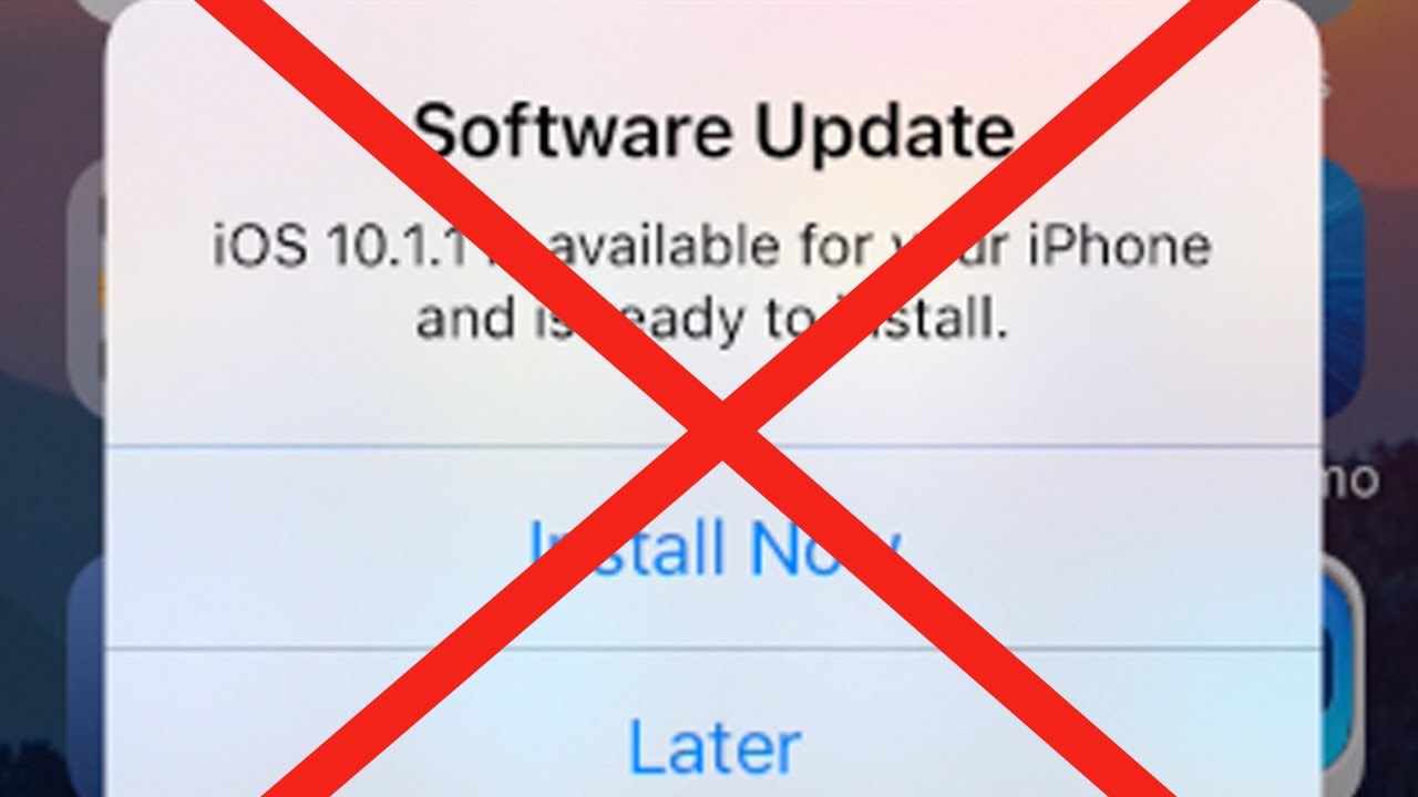 remove software update notification iphone