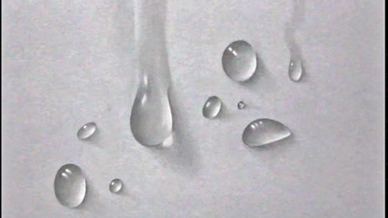 How to draw realistic water drop - Pencil drawing ! - YouTube