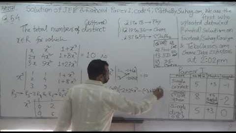 SOLUTIONS 2016 ADVANCED  PAPER 1  Q 53 54& 41 MATHS BY SUHAG TEKO CLASSES 9039037779