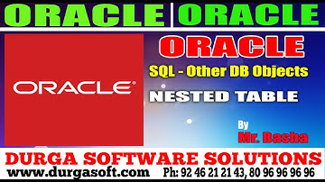 Oracle Tutorial || Oracle|Sql Diff Type of Tables Part-1 by basha