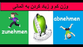 abnehmen zunehmen Grammatik/ وزن اضافه و کم کردن به آلمانی