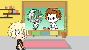 bakugo react to if deku was in "it"//first reacting video//gacha life//