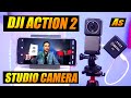Best Camera For YouTube Videos under 15000 India, DJI Action 2 as a main youtube Studio Camera Setup